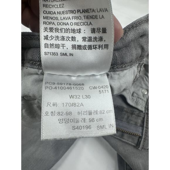 Levi Strauss Signature S37 Jeans Men 32 x 30 Slim Straight Gray Denim Pre Owned - Picture 4 of 5